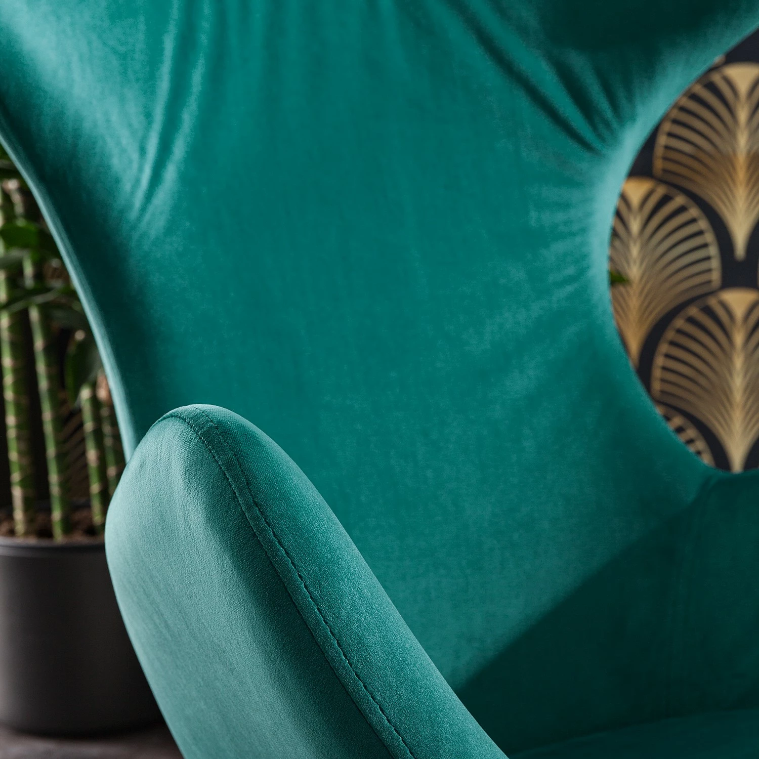 Jack & Alice Sessel Cabuya - Samt - Petrol 17 Jack & Alice Sessel Cabuya - Samt - Petrol – Bild 17