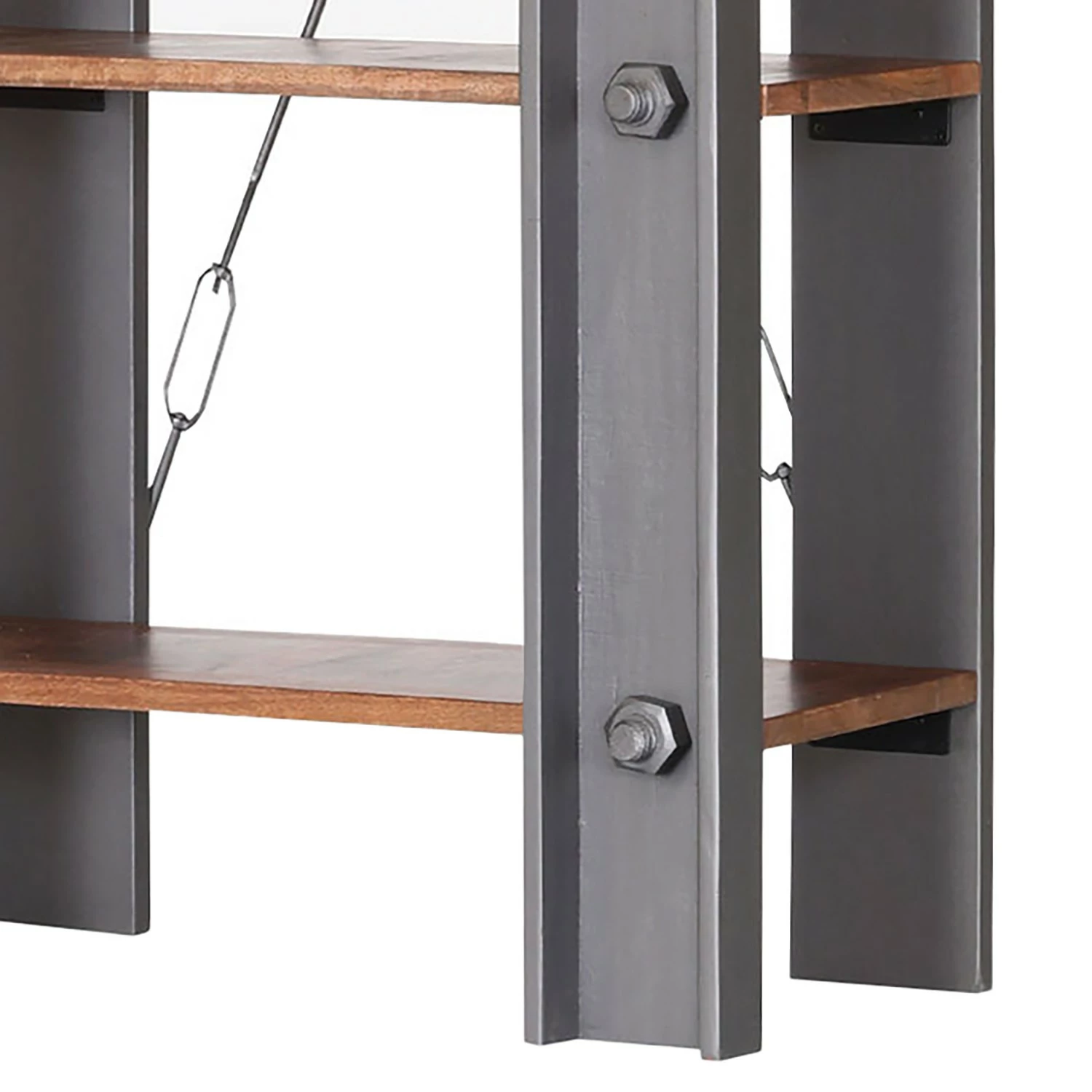 Red Living Regal Linx - Mango massiv - Mango / Stahl Dekor - Breite: 60 cm 4 Red Living Regal Linx - Mango massiv - Mango / Stahl Dekor - Breite: 60 cm – Bild 4