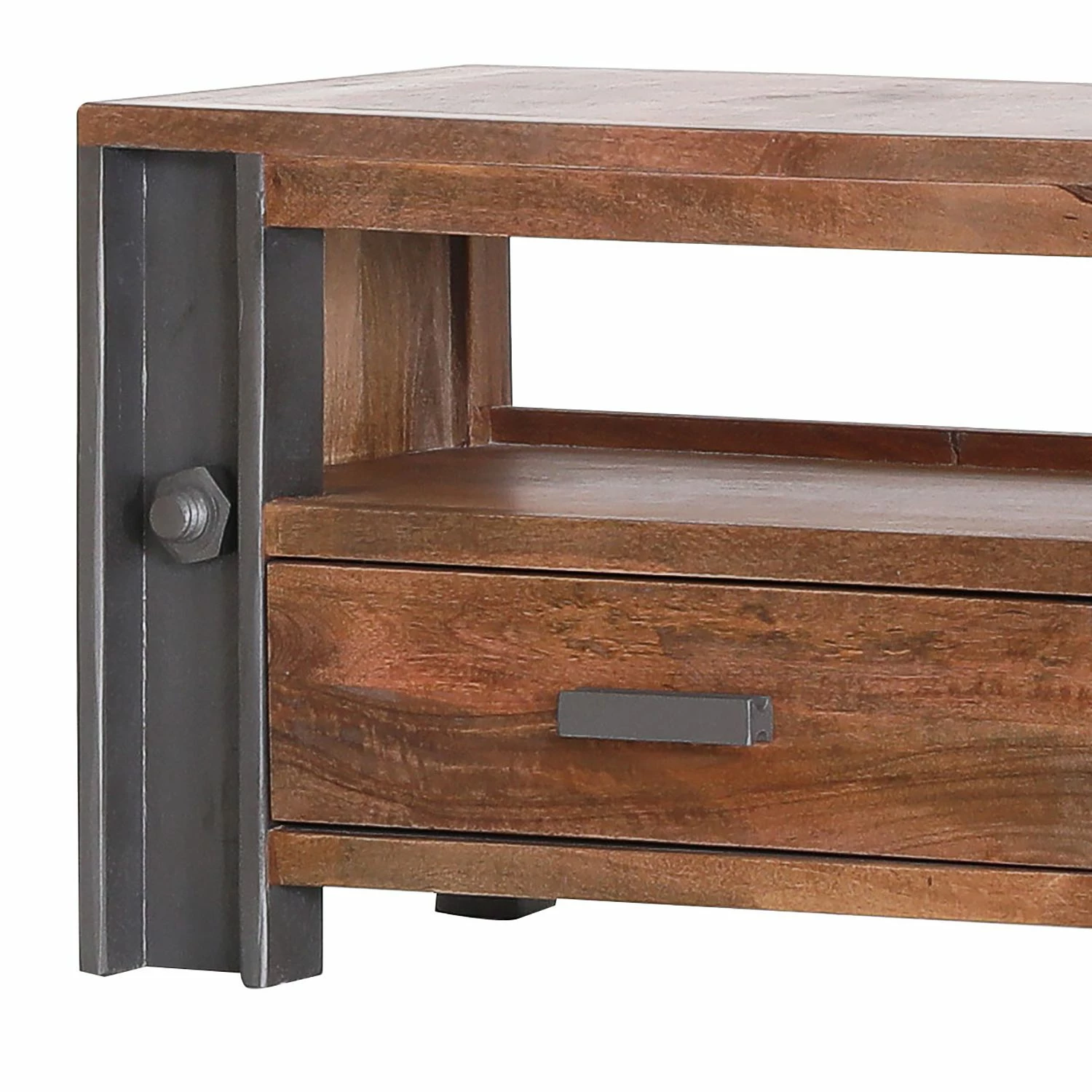 Red Living TV-Lowboard Linx II - Mango massiv - Mango / Stahl Dekor 2 Red Living TV-Lowboard Linx II - Mango massiv - Mango / Stahl Dekor – Bild 2