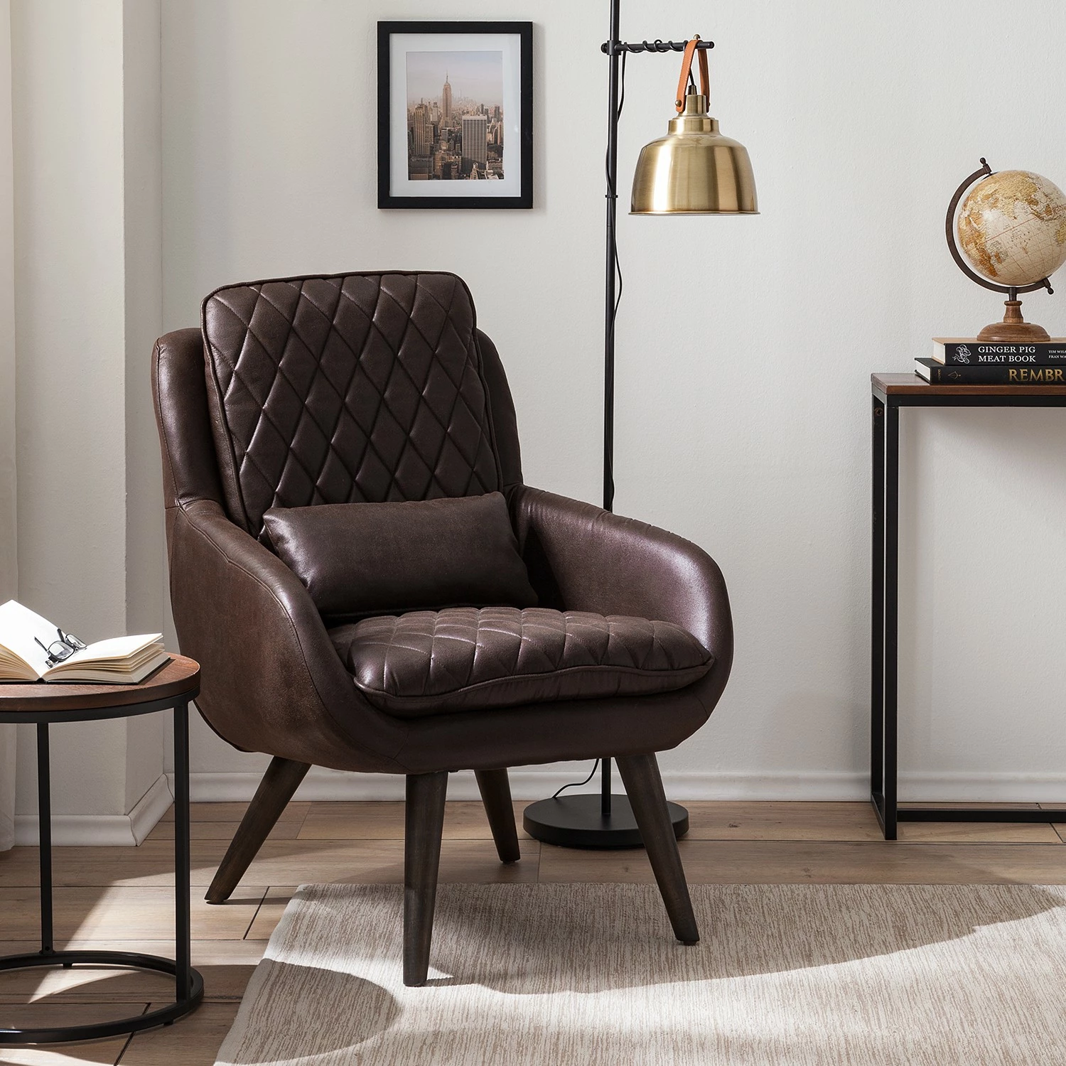 Ars manufacti Sessel Belrose I - Kunstleder - Dunkelbraun 2 Ars manufacti Sessel Belrose I - Kunstleder - Dunkelbraun – Bild 2