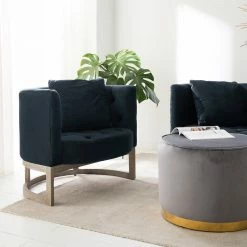 Maison Belfort Sessel Drysdale - Samt - Marineblau -Wohnzimmermöbel boutique en ligne 1000180884 210430 12325700003 MOOD DETAILS P000000001000180884 mood