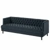 Jack & Alice Sofa Mindarie (3-sitzer) - Samt - Dunkelblau