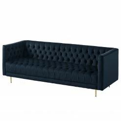 Jack & Alice Sofa Reynella II (3-sitzer) - Samt - Marineblau