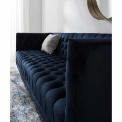 Jack & Alice Sofa Reynella II (3-sitzer) - Samt - Marineblau -Wohnzimmermöbel boutique en ligne 1000180888 210202 11335900017 DETAILS P000000001000180888