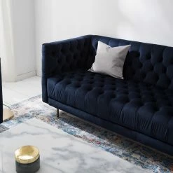 Jack & Alice Sofa Reynella II (3-sitzer) - Samt - Marineblau -Wohnzimmermöbel boutique en ligne 1000180888 210202 11335900018 DETAILS P000000001000180888