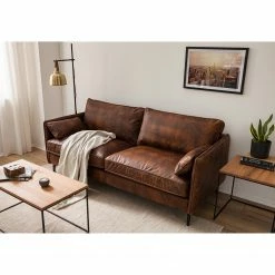 Ars manufacti Sofa Quesada (3-sitzer) - Echtleder - Braun 18 Ars manufacti Sofa Quesada (3-sitzer) - Echtleder - Braun -Wohnzimmermöbel boutique en ligne 1000180893 200724 14201500002 MOOD DETAILS P000000001000180893 mood