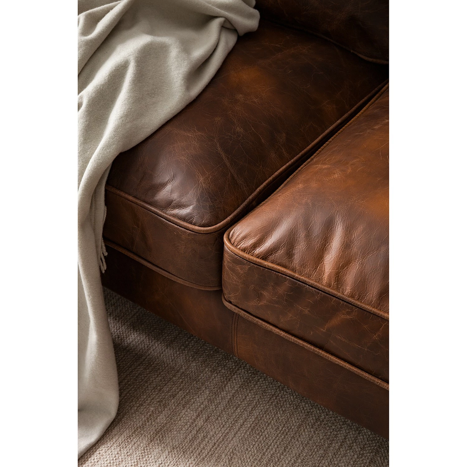 Ars manufacti Sofa Quesada (3-sitzer) - Echtleder - Braun 15 Ars manufacti Sofa Quesada (3-sitzer) - Echtleder - Braun – Bild 15