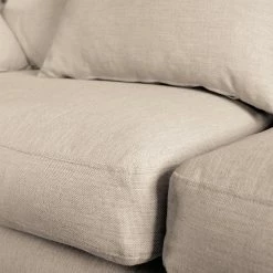 Maison Belfort Ecksofa Breves - Flachgewebe - Beige - Ottomane davorstehend links -Wohnzimmermöbel boutique en ligne 1000181404 190911 09330701637 DETAILS P000000001000181404
