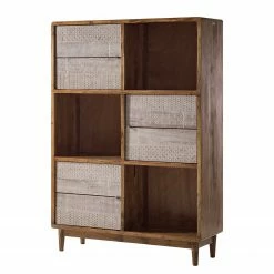 Ars manufacti Highboard Buuda - Akazie massiv - Ecru / Akazie