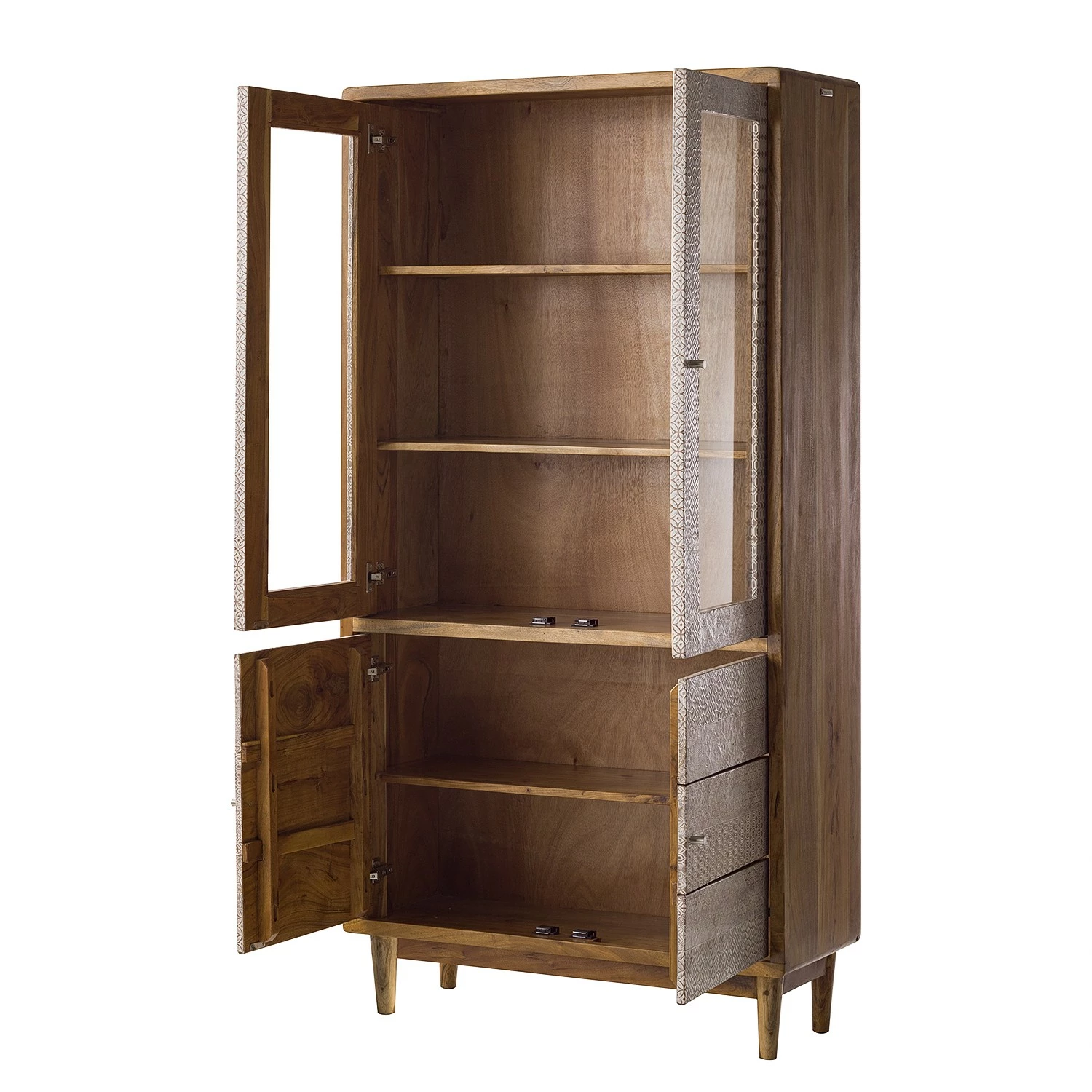 Ars manufacti Vitrinenschrank Buuda - Akazie massiv - Ecru / Akazie 10 Ars manufacti Vitrinenschrank Buuda - Akazie massiv - Ecru / Akazie – Bild 10