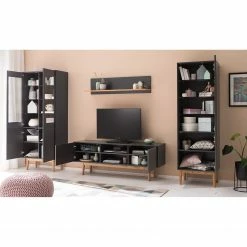 Mørteens Wohnwand Lindholm II (4-teilig) - Eiche teilmassiv - Grau -Wohnzimmermöbel boutique en ligne 1000182335 200110 17351900034 MOOD DETAILS P000000001000182335 mood