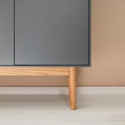 Mørteens Wohnwand Lindholm II (4-teilig) - Eiche teilmassiv - Grau -Wohnzimmermöbel boutique en ligne 1000182335 200110 17352000039 DETAILS P000000001000182335