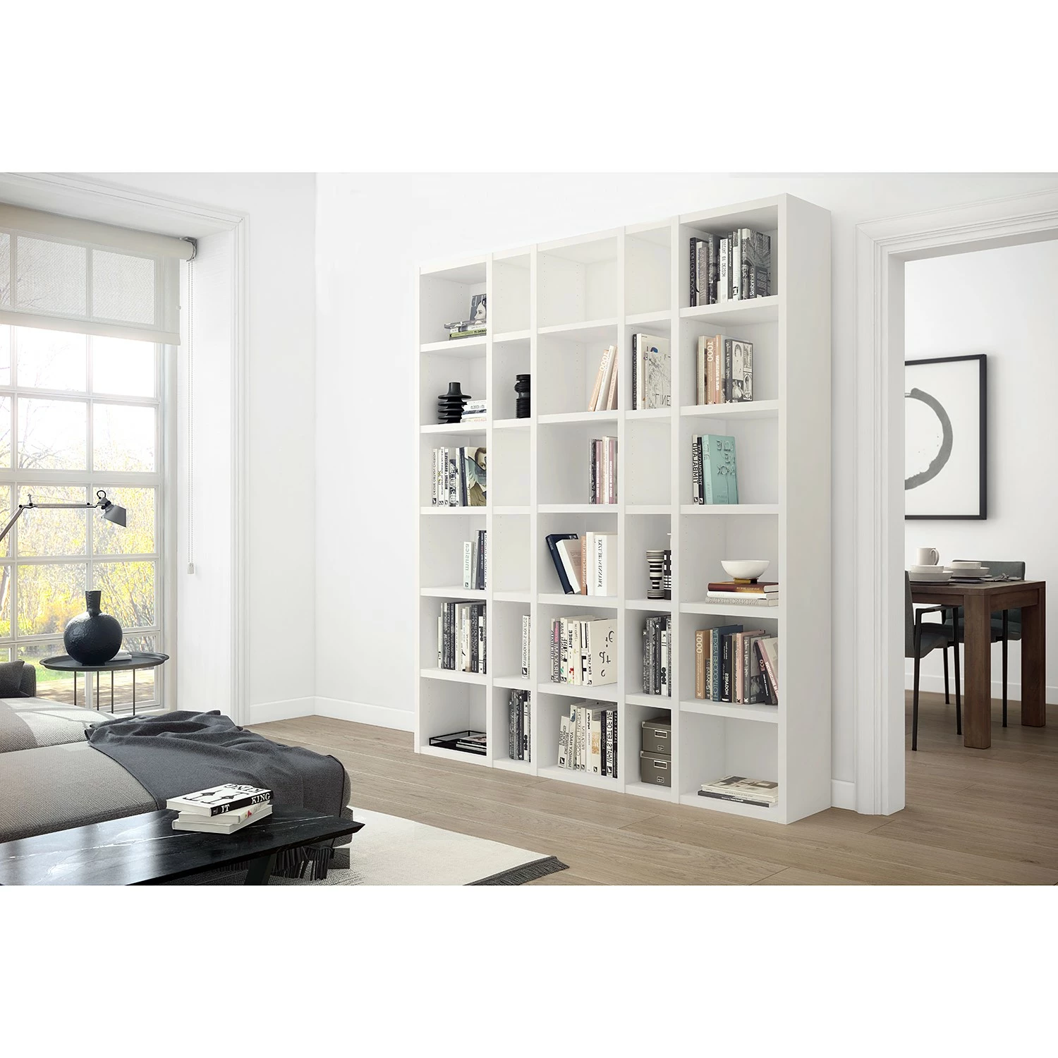 Loftscape Bücherregal Emporior IX - Cremeweiß - Breite: 190 cm 2 Loftscape Bücherregal Emporior IX - Cremeweiß - Breite: 190 cm – Bild 2