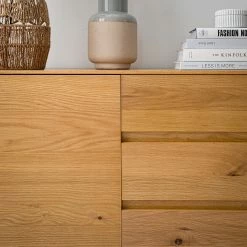 Ars Natura Sideboard Nozza II - Echtholzfurnier - Eiche / Schwarz -Wohnzimmermöbel boutique en ligne 1000182814 200306 14374700004 MOOD DETAILS P000000001000182814 mood