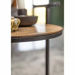 Ars manufacti Beistelltisch Nikko V - Metall - Messing Antik / Schwarz -Wohnzimmermöbel boutique en ligne 1000182819 220505 030 DETAILS P000000001000182819