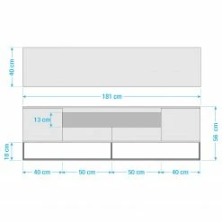Ars Natura TV-Lowboard Nozza II - Echtholzfurnier - Eiche / Schwarz -Wohnzimmermöbel boutique en ligne 1000182822 211018 083456000518 SKETCH DETAILS P000000001000182822 sketch
