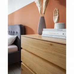 Ars Natura Kommode Nozza - Echtholzfurnier - Eiche / Schwarz -Wohnzimmermöbel boutique en ligne 1000182823 200528 16362300034 DETAILS P000000001000182823