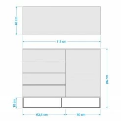 Ars Natura Kommode Nozza - Echtholzfurnier - Eiche / Schwarz -Wohnzimmermöbel boutique en ligne 1000182823 211018 083456000519 SKETCH DETAILS P000000001000182823 sketch