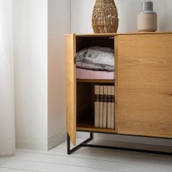 Ars Natura Sideboard Nozza I - Echtholzfurnier - Eiche / Schwarz -Wohnzimmermöbel boutique en ligne 1000182824 200306 14374700016 MOOD DETAILS P000000001000182824 mood