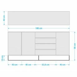 Ars Natura Sideboard Nozza I - Echtholzfurnier - Eiche / Schwarz -Wohnzimmermöbel boutique en ligne 1000182824 211018 083456000520 SKETCH DETAILS P000000001000182824 sketch