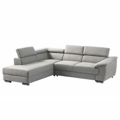 Fredriks Ecksofa Swain - Webstoff - Lichtgrau - Longchair davorstehend links - Schlaffunktion -Wohnzimmermöbel boutique en ligne 1000183414 210323 15242501810 DETAILS P000000001000183414