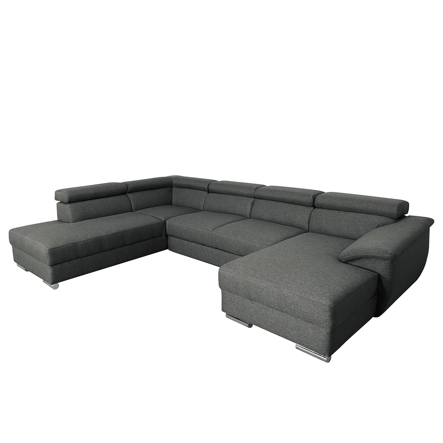 Modoform Wohnlandschaft Swaine - Webstoff - Anthrazit - Longchair davorstehend rechts - Ohne Schlaffunktion 1 Modoform Wohnlandschaft Swaine - Webstoff - Anthrazit - Longchair davorstehend rechts - Ohne Schlaffunktion