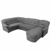 Modoform Wohnlandschaft Wells - Flachgewebe - Grau - Longchair davorstehend rechts / Ottomane links - Keine Funktion