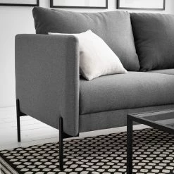 Fredriks Ecksofa Pratt - Webstoff - Dunkelgrau - Longchair davorstehend rechts -Wohnzimmermöbel boutique en ligne 1000183796 210323 15245901889 DETAILS P000000001000183796