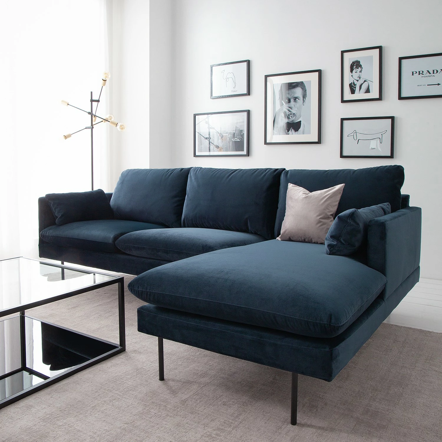 Jack & Alice Ecksofa Ellens III - Samt - Longchair davorstehend rechts 5 Jack & Alice Ecksofa Ellens III - Samt - Longchair davorstehend rechts – Bild 5