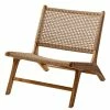 Ars manufacti Loungesessel Sulina - Papiergeflecht/ Teakholz massiv - Natur / Teak