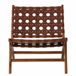 Ars manufacti Loungesessel Copan - Echtleder / Teakholz massiv - Cognacbraun / Teak -Wohnzimmermöbel boutique en ligne 1000183944 200204 15373200002 DETAILS P000000001000183944