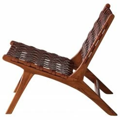 Ars manufacti Loungesessel Copan - Echtleder / Teakholz massiv - Cognacbraun / Teak -Wohnzimmermöbel boutique en ligne 1000183944 200204 15373200003 DETAILS P000000001000183944