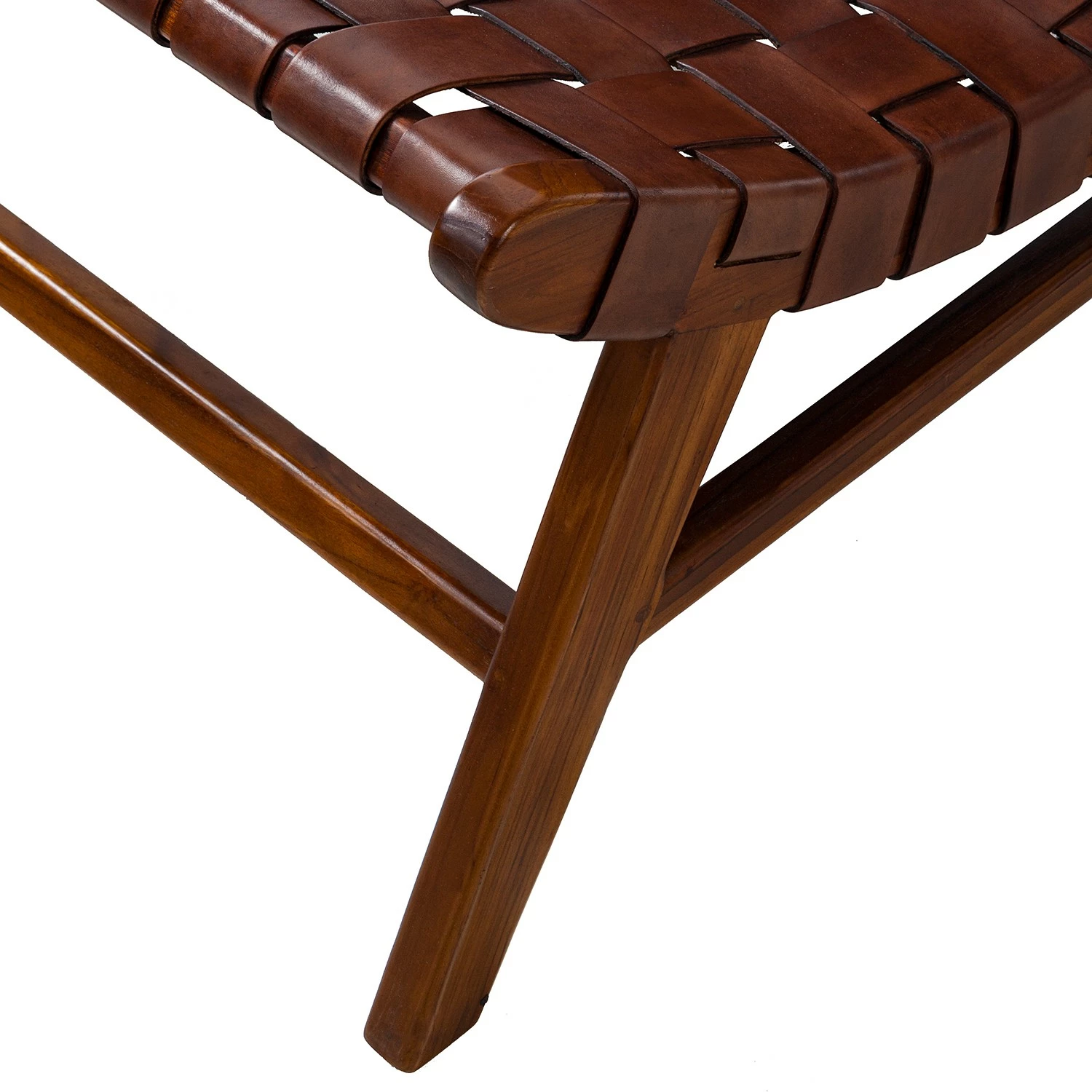 Ars manufacti Loungesessel Bourbourg I - Echtleder / Teakholz massiv - Cognacbraun / Teak 6 Ars manufacti Loungesessel Bourbourg I - Echtleder / Teakholz massiv - Cognacbraun / Teak – Bild 6