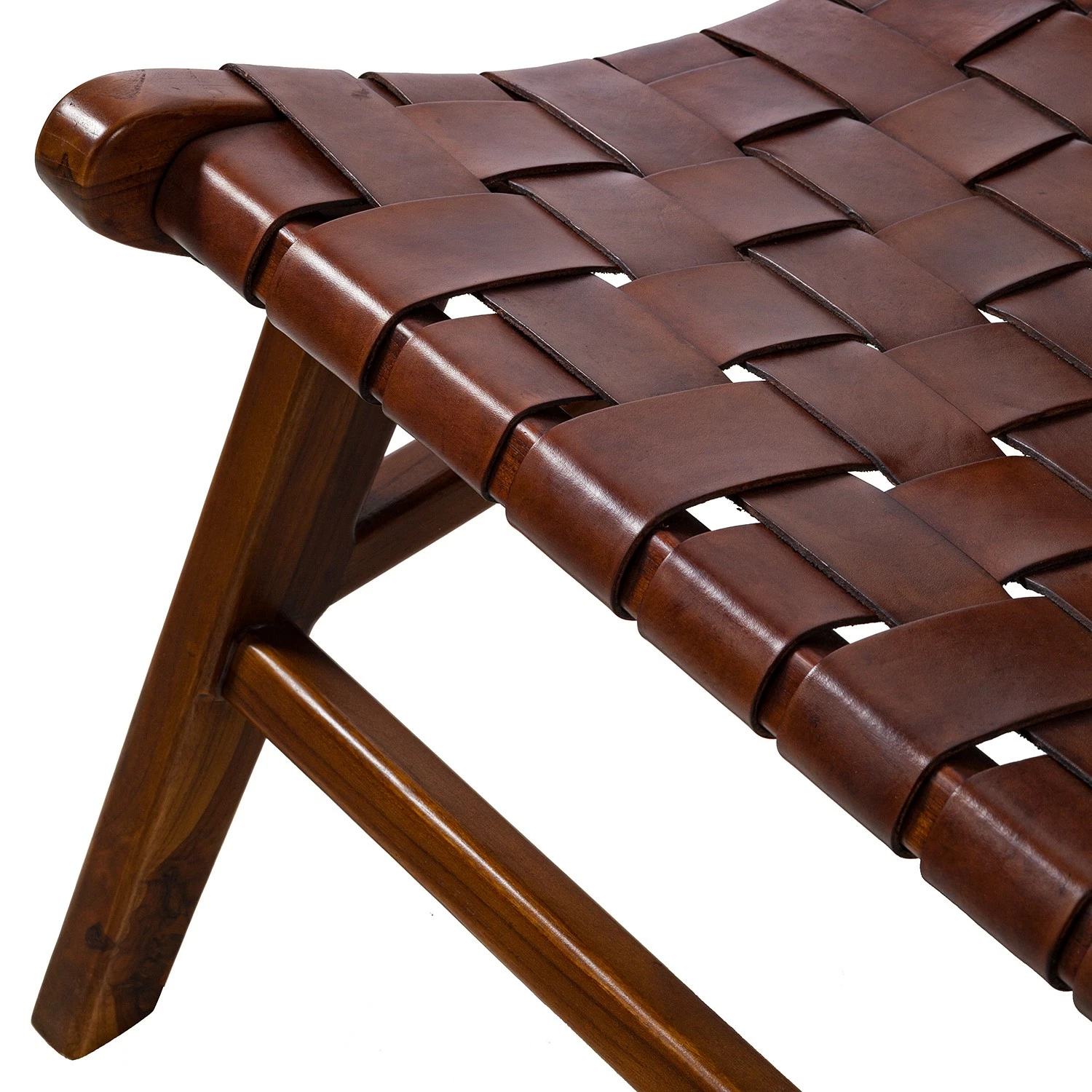 Ars manufacti Loungesessel Bourbourg I - Echtleder / Teakholz massiv - Cognacbraun / Teak 7 Ars manufacti Loungesessel Bourbourg I - Echtleder / Teakholz massiv - Cognacbraun / Teak – Bild 7