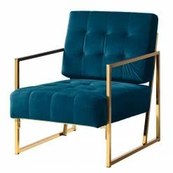 Red Living Sessel Cocora I - Samt - Marineblau