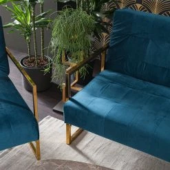 Jack & Alice Schlafsofa Cocora I - Samt - Marineblau -Wohnzimmermöbel boutique en ligne 1000183955 200408 21192200016 DETAILS P000000001000183955