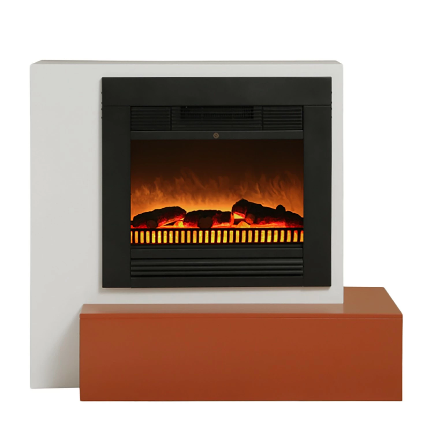Loftscape Elektrokamin Saragossa - Weiß / Bernstein 4 Loftscape Elektrokamin Saragossa - Weiß / Bernstein – Bild 4