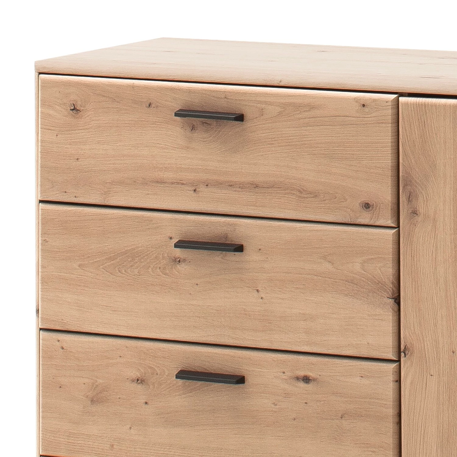 Naturoo Kommode Coulogne - Balkeneiche Dekor / Grau - Breite: 119 cm 4 Naturoo Kommode Coulogne - Balkeneiche Dekor / Grau - Breite: 119 cm – Bild 4