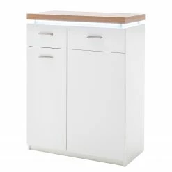 Loftscape Schuhkommode Mundai - Inkl. Beleuchtung - Weiß / Eiche Wotan Dekor