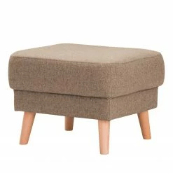 Norrwood Polsterhocker Bette I - Webstoff - Cappuccino