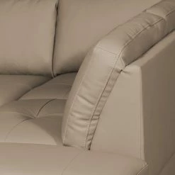 Naturoo Ecksofa London - Echtleder / Kunstleder - Taupe - Ottomane davorstehend rechts - Schlaffunktion - Bettkasten -Wohnzimmermöbel boutique en ligne 1000185360 190917 17062700523 DETAILS P000000001000185360