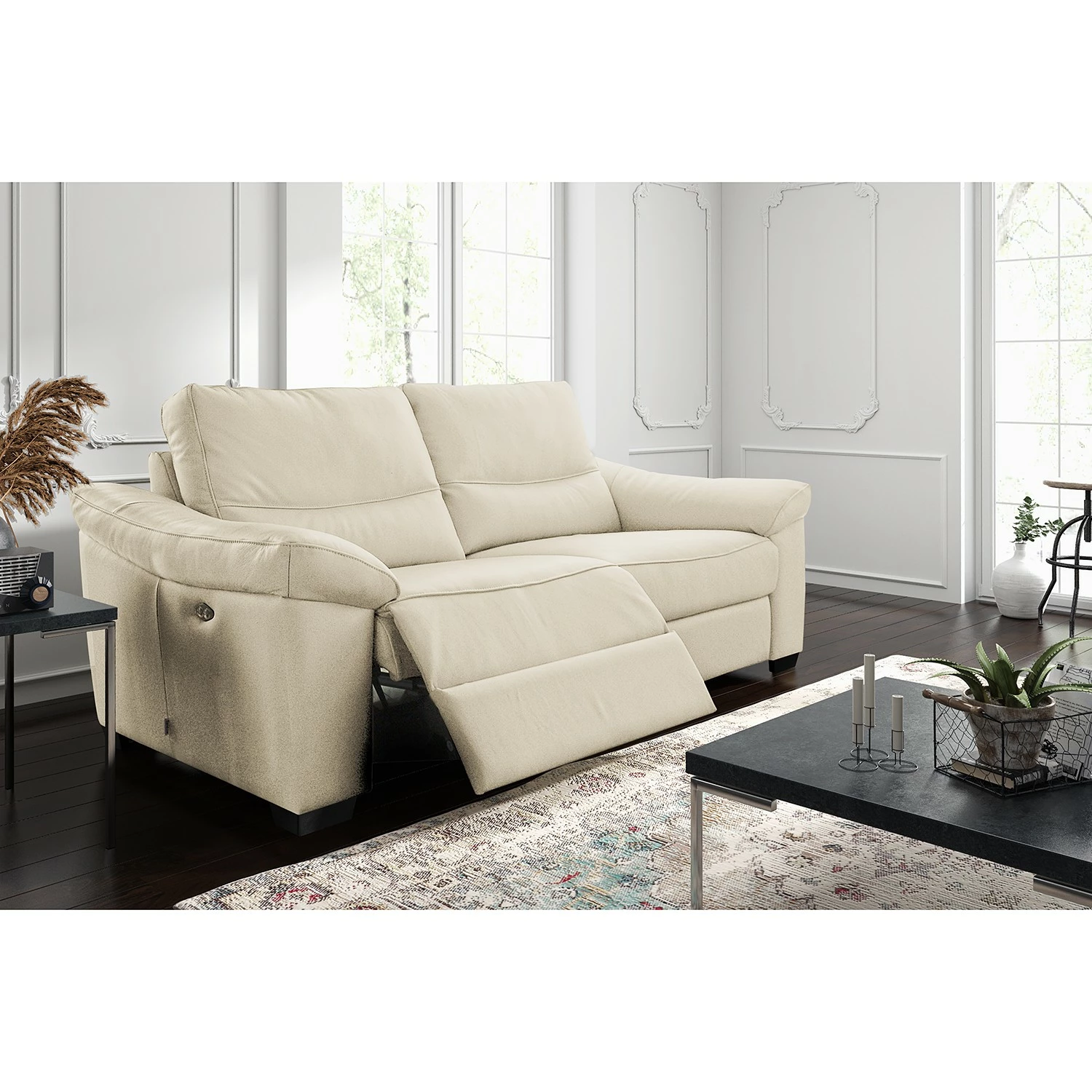 Modoform Sofa Lamexa I (2,5 -Sitzer) - Echtleder - Creme - Relaxfunktion 4 Modoform Sofa Lamexa I (2,5 -Sitzer) - Echtleder - Creme - Relaxfunktion – Bild 4