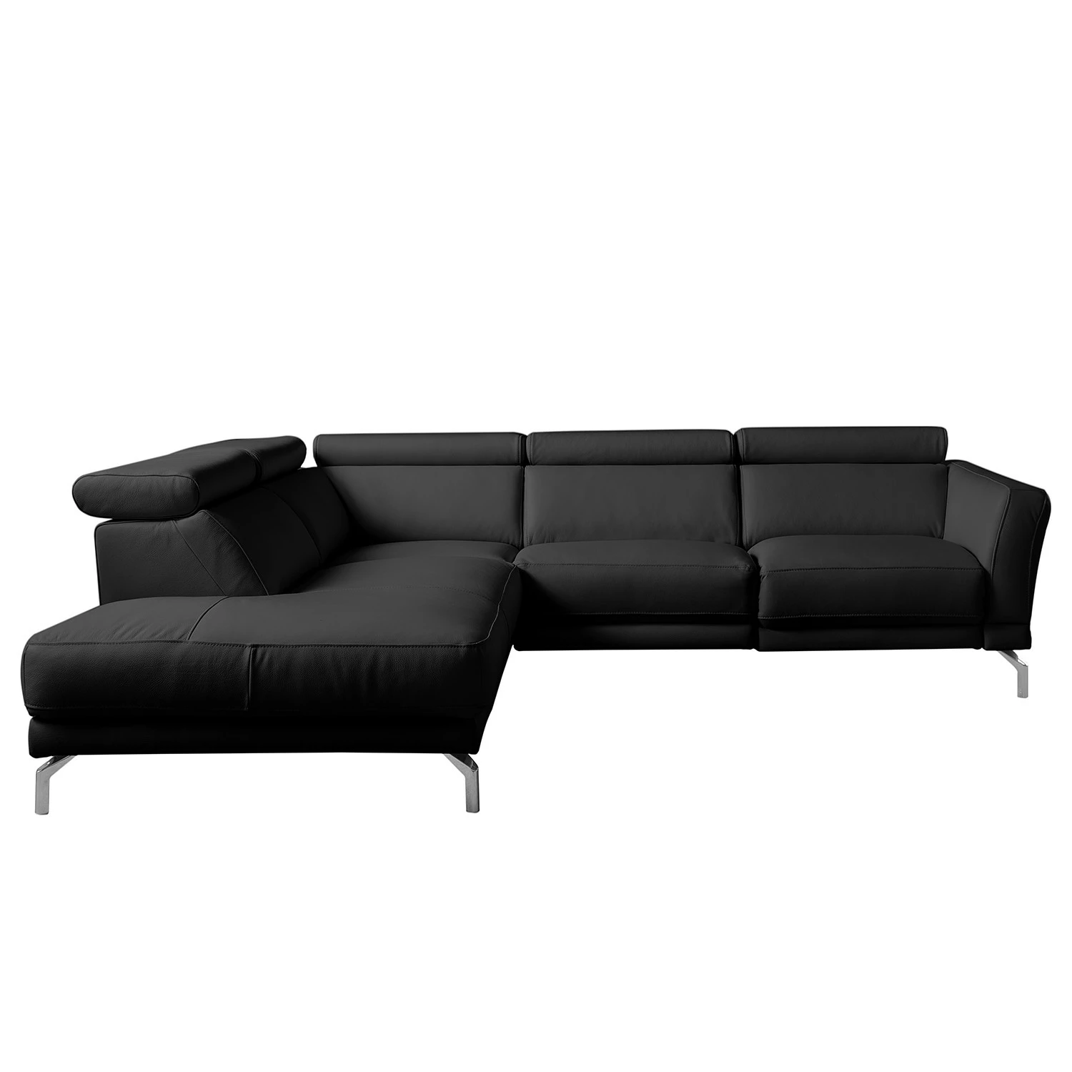 Loftscape Ecksofa Lebel - Echtleder - Schwarz - Ottomane davorstehend links - Relaxfunktion 5 Loftscape Ecksofa Lebel - Echtleder - Schwarz - Ottomane davorstehend links - Relaxfunktion – Bild 5