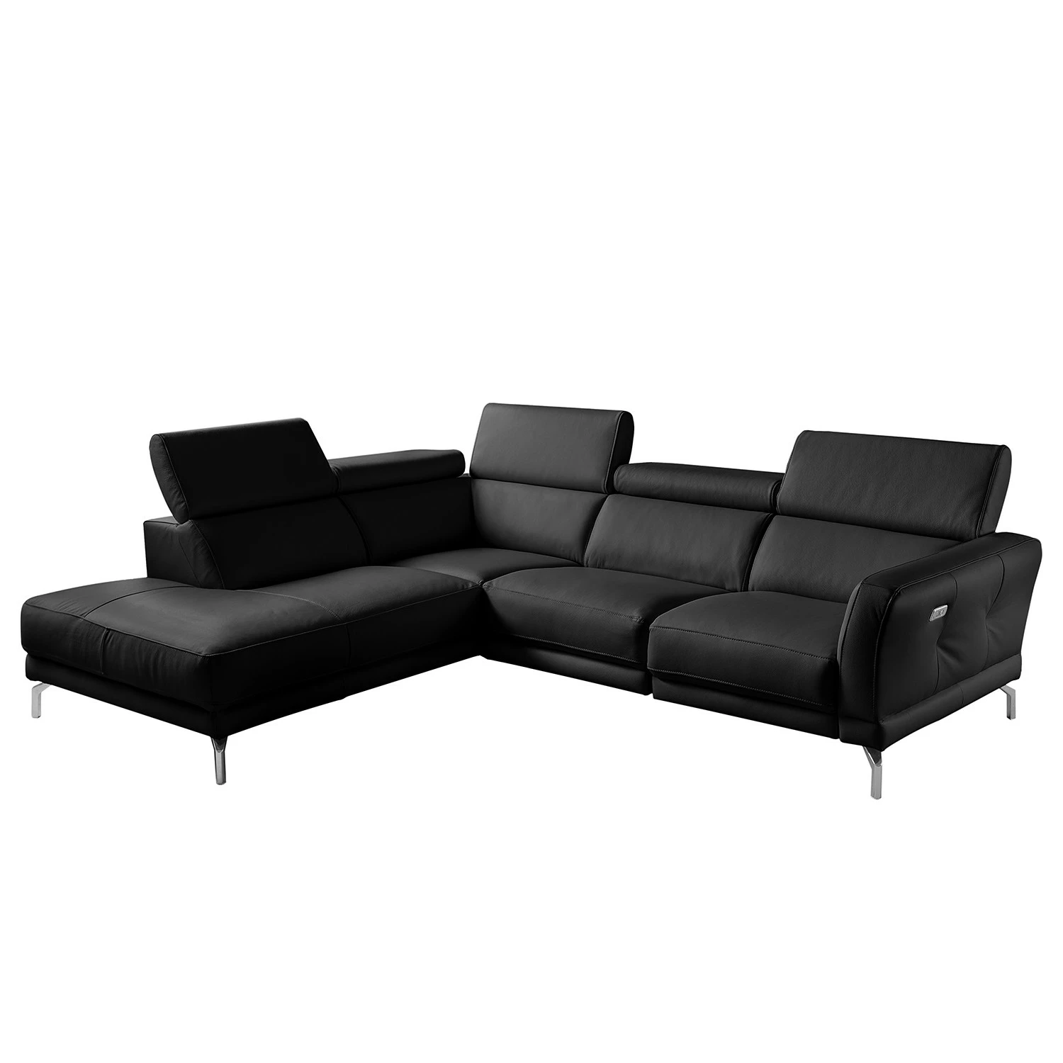 Loftscape Ecksofa Lebel - Echtleder - Schwarz - Ottomane davorstehend links - Relaxfunktion 6 Loftscape Ecksofa Lebel - Echtleder - Schwarz - Ottomane davorstehend links - Relaxfunktion – Bild 6