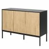 Red Living Sideboard Coogee - Wildeiche Hell Dekor / Schwarz