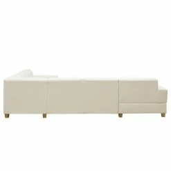 Ars Natura Wohnlandschaften Roblin II - Strukturstoff / Kunstleder - Grau / Weiß - Longchair davorstehend links - Schlaffunktion - Bettkasten -Wohnzimmermöbel boutique en ligne 1000186855 200723 19000800479 DETAILS P000000001000186855