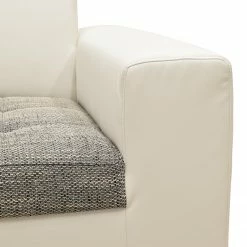 Ars Natura Wohnlandschaften Roblin II - Strukturstoff / Kunstleder - Grau / Weiß - Longchair davorstehend links - Schlaffunktion - Bettkasten -Wohnzimmermöbel boutique en ligne 1000186855 200723 19000900480 DETAILS P000000001000186855