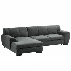 Loftscape Ecksofa Lefroy II - Webstoff - Dunkelgrau - Longchair davorstehend links - Schlaffunktion -Wohnzimmermöbel boutique en ligne 1000186909 210323 15292902604 DETAILS P000000001000186909