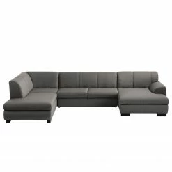 Loftscape Wohnlandschaft Lefroy I - Flachgewebe - Dunkelgrau - Longchair davorstehend rechts / Ottomane links - Schlaffunktion -Wohnzimmermöbel boutique en ligne 1000186911 210323 15293602621 DETAILS P000000001000186911