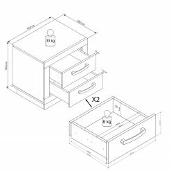 Red Living Kommode Tropoja - Pinie Dekor / Anthrazit -Wohnzimmermöbel boutique en ligne 1000187438 190913 11021100054 DETAILS P000000001000187438